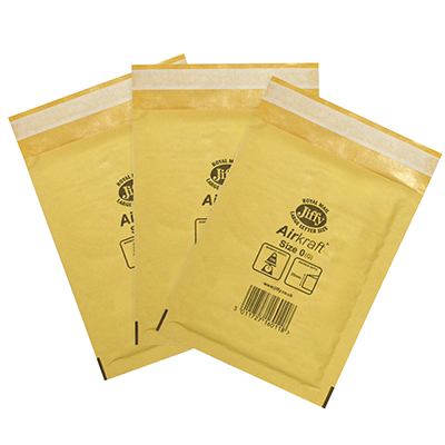 50 x Jiffy Airkraft Size 0 Bubble Envelopes Bags 140x195mm (JL0)